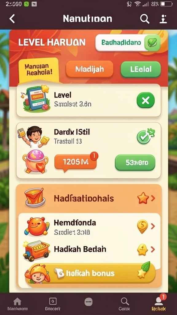 Level yang menantang dan penuh dengan rintangan menarik.