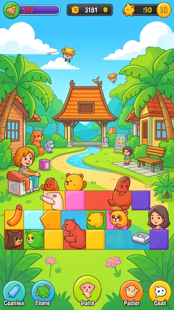 Tampilan antarmuka utama game AWANLUCK.