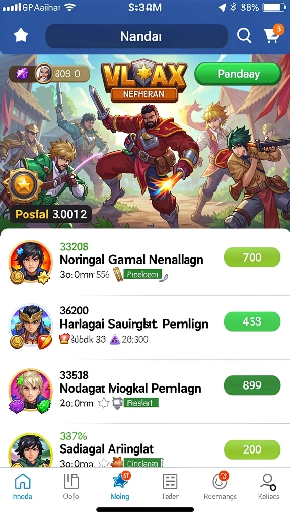 Gambar tangkapan layar menunjukkan antarmuka utama HOKI9.