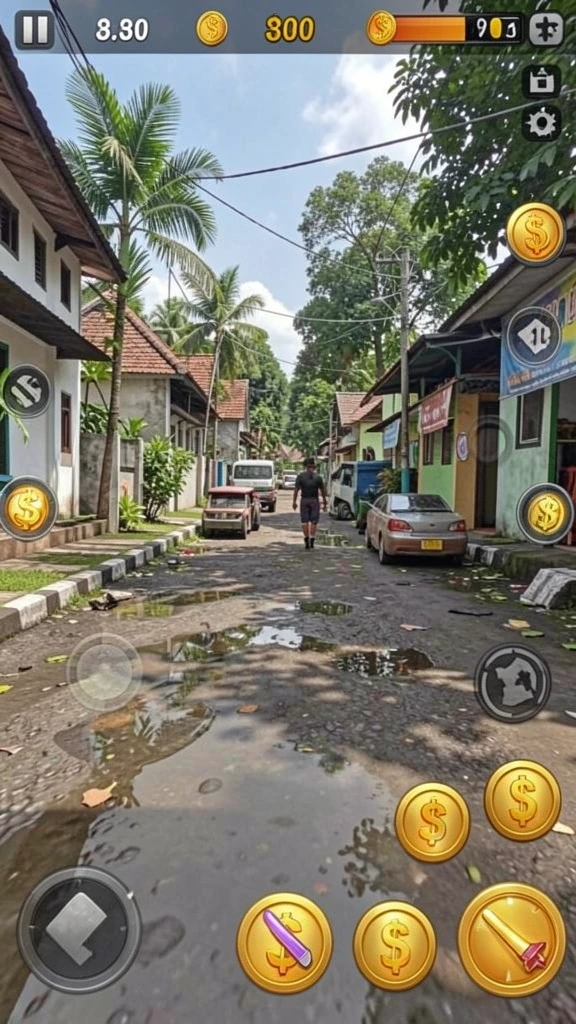Tampilan peta yang luas dan indah.