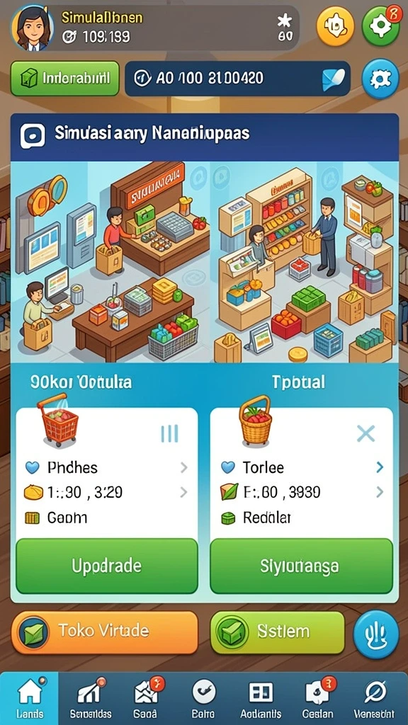 Tampilan level yang menakjubkan dan penuh warna.