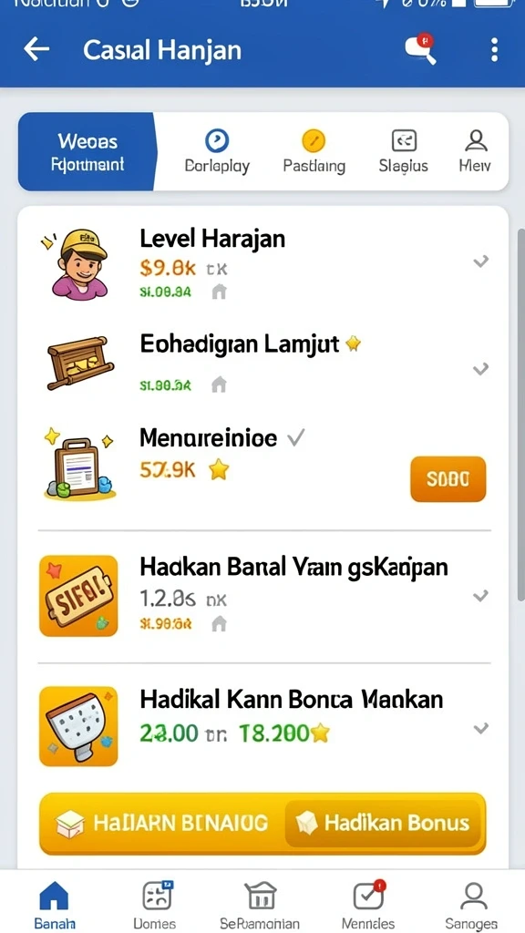 Tangkapan layar yang menampilkan leaderboard dan pencapaian pemain.