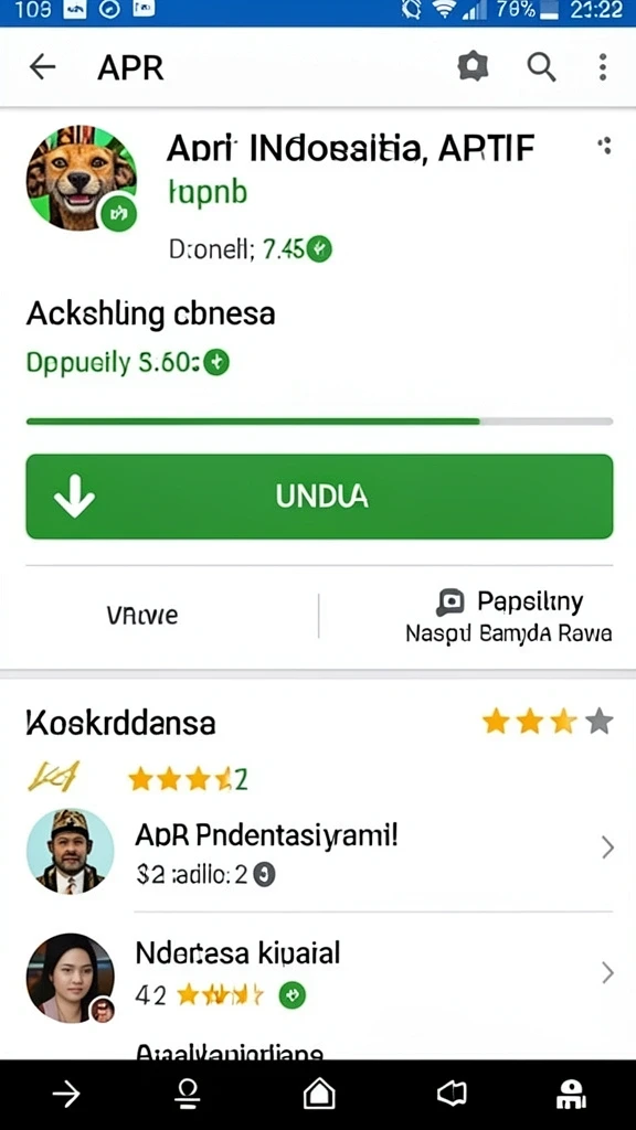 Tampilan antarmuka yang cerah dan menarik.
