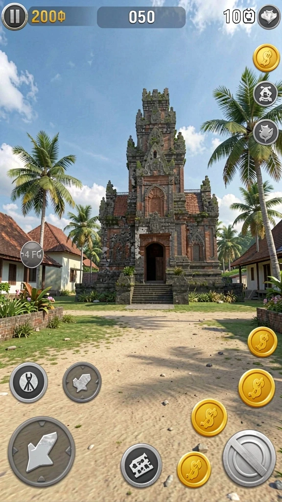 Gambar karakter utama dalam aksi seru.
