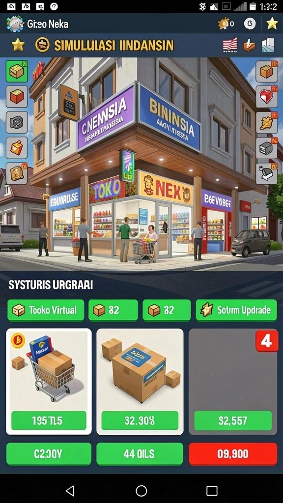 Tangkapan layar menampilkan karakter yang dikustomisasi dengan berbagai aksesoris.