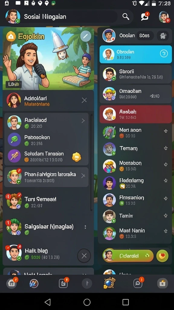 Karakter unik dengan desain yang menarik.