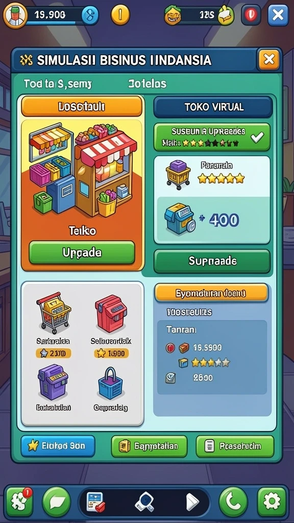 Karakter unik dan mode permainan yang menarik.