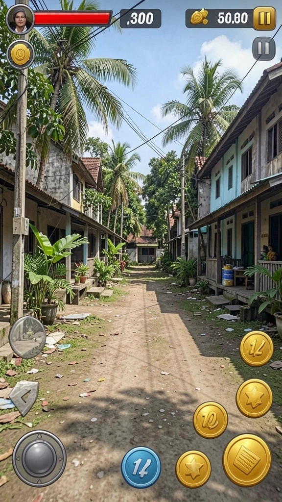 Perlihatkan karakter utama dalam pertempuran seru.